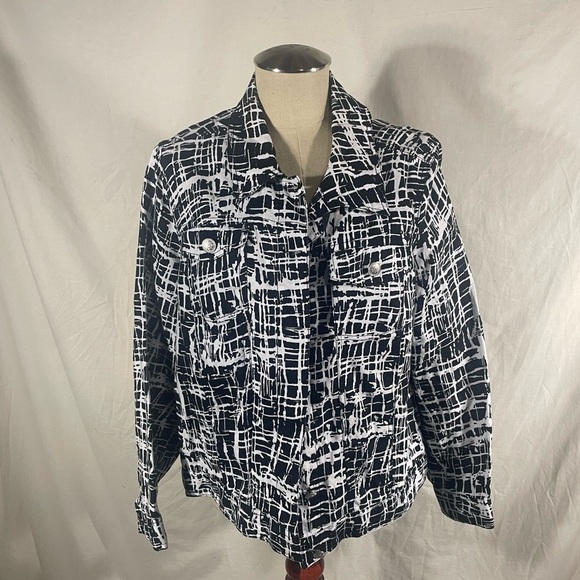 Saint Tropez West Linen Jacket size 1X - Picture 2 of 9